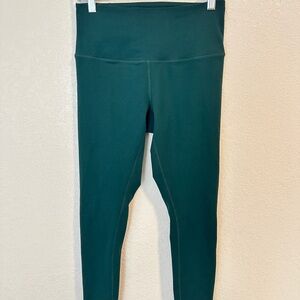 Zella Green High-Waist Cotton-Feel Leggings EUC
